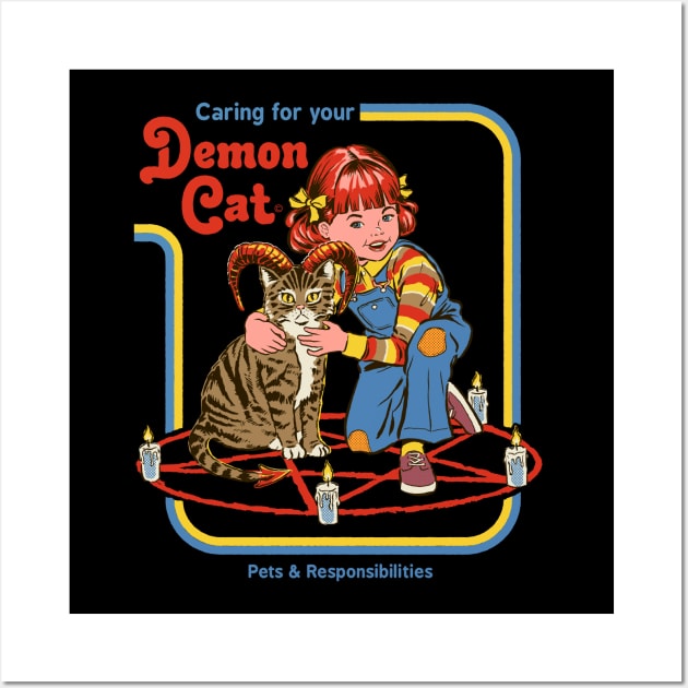 Caring for your Demon cat Wall Art by Steven Rhodes